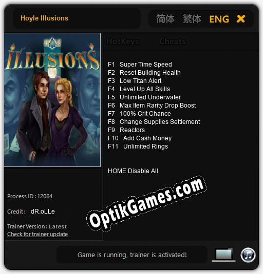 Hoyle Illusions: Cheats, Trainer +11 [dR.oLLe]