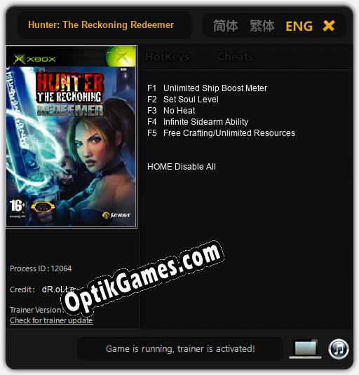 Hunter: The Reckoning Redeemer: Cheats, Trainer +5 [dR.oLLe]