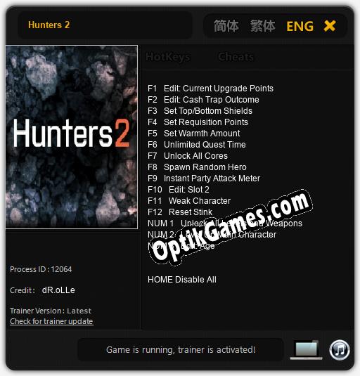 Hunters 2: Cheats, Trainer +15 [dR.oLLe]