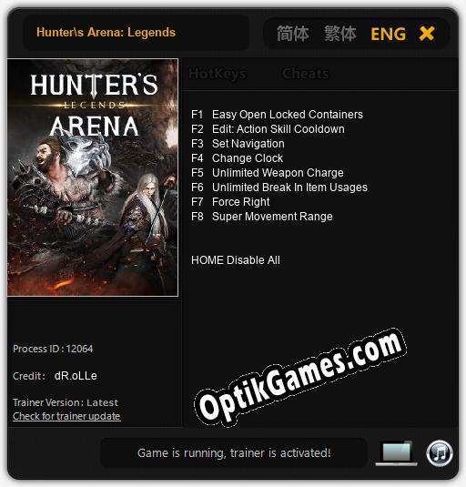 Hunters Arena: Legends: Cheats, Trainer +8 [dR.oLLe]