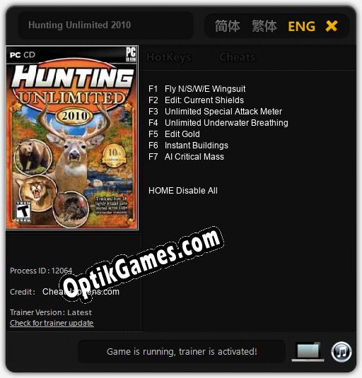 Hunting Unlimited 2010: Trainer +7 [v1.2]