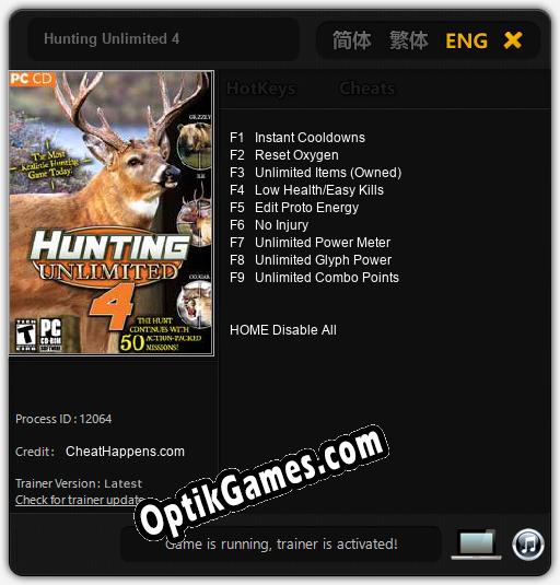 Hunting Unlimited 4: Cheats, Trainer +9 [CheatHappens.com]