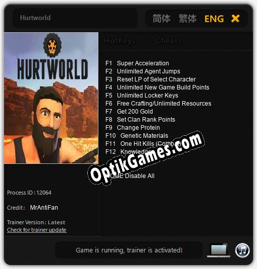 Hurtworld: Cheats, Trainer +12 [MrAntiFan]