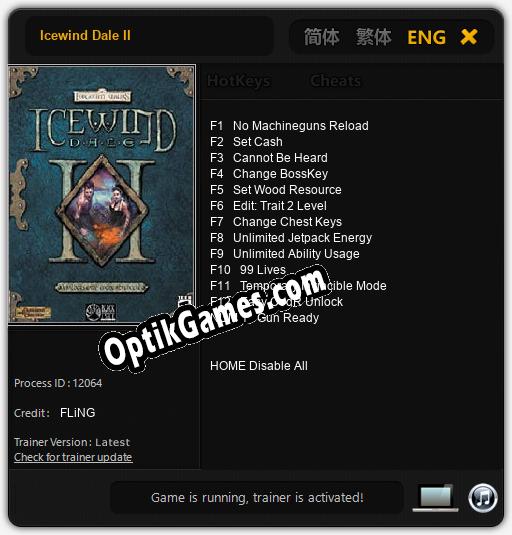 Icewind Dale II: TRAINER AND CHEATS (V1.0.26)