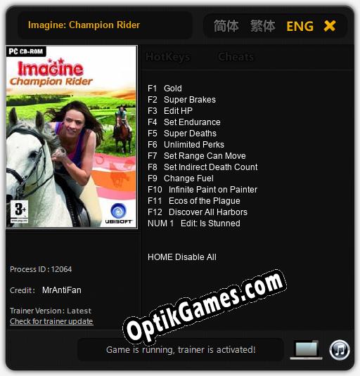 Imagine: Champion Rider: Cheats, Trainer +13 [MrAntiFan]