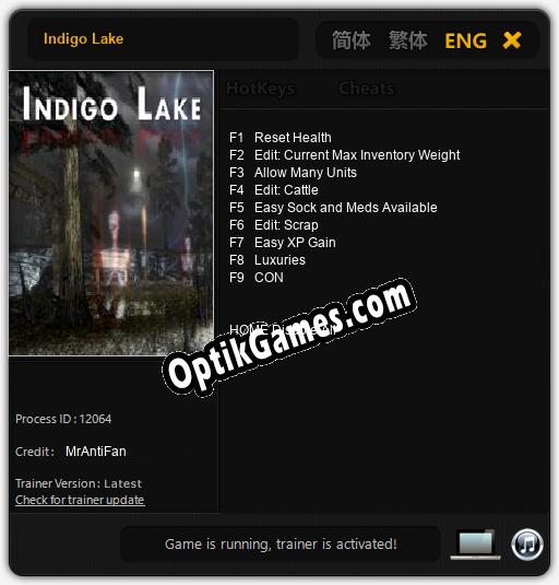 Indigo Lake: Cheats, Trainer +9 [MrAntiFan]