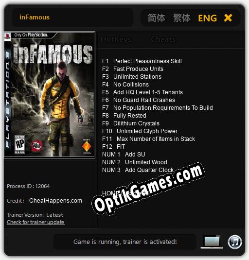 inFamous: Trainer +15 [v1.4]