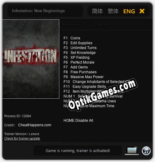 Infestation: New Beginnings: TRAINER AND CHEATS (V1.0.35)