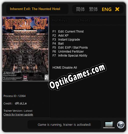 Inherent Evil: The Haunted Hotel: TRAINER AND CHEATS (V1.0.10)