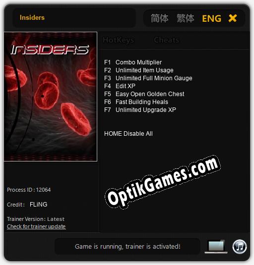 Insiders: Trainer +7 [v1.9]