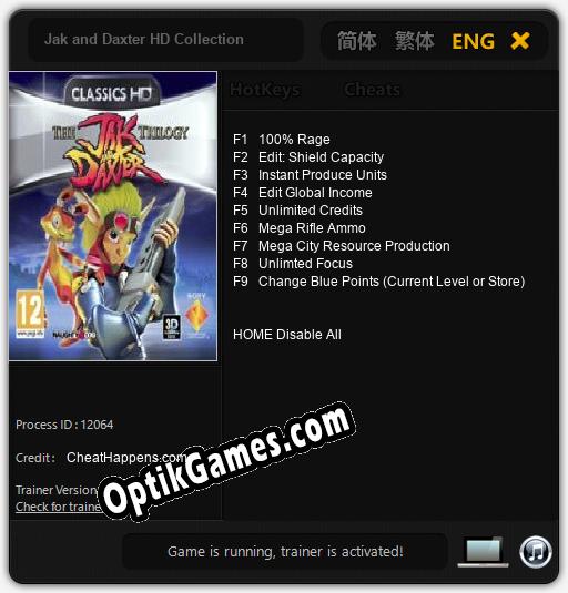 Jak and Daxter HD Collection: TRAINER AND CHEATS (V1.0.95)