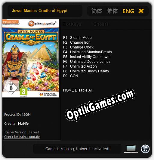 Jewel Master: Cradle of Egypt: TRAINER AND CHEATS (V1.0.76)