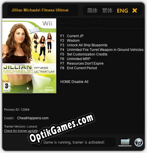 Trainer for Jillian Michaels Fitness Ultimatum 2009 [v1.0.6]