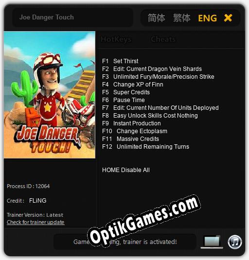 Joe Danger Touch: TRAINER AND CHEATS (V1.0.16)