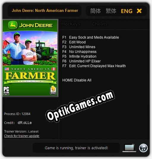 Trainer for John Deere: North American Farmer [v1.0.7]