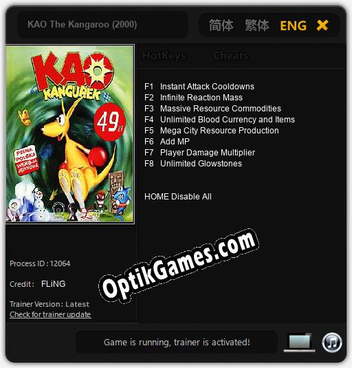 KAO The Kangaroo (2000): Cheats, Trainer +8 [FLiNG]