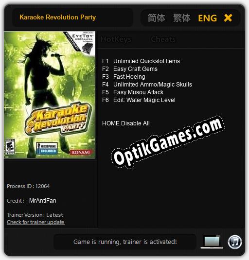 Karaoke Revolution Party: Cheats, Trainer +6 [MrAntiFan]