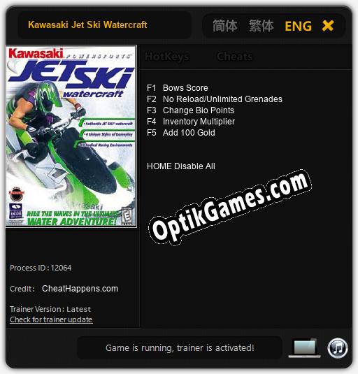 Kawasaki Jet Ski Watercraft: Cheats, Trainer +5 [CheatHappens.com]