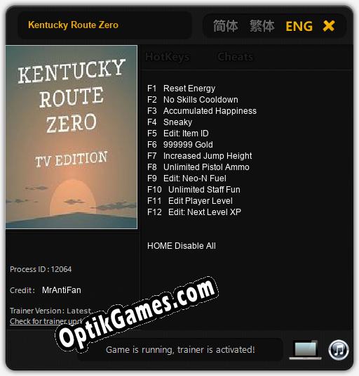 Kentucky Route Zero: TRAINER AND CHEATS (V1.0.84)