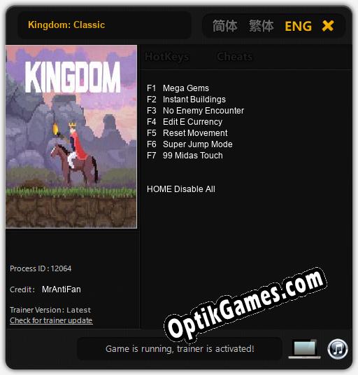 Kingdom: Classic: Trainer +7 [v1.9]