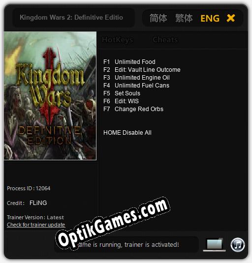 Kingdom Wars 2: Definitive Edition: Trainer +7 [v1.9]