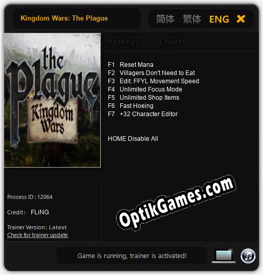 Kingdom Wars: The Plague: Cheats, Trainer +7 [FLiNG]