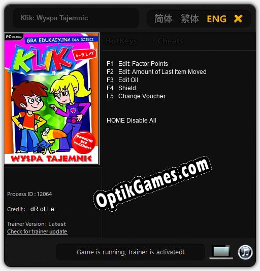 Klik: Wyspa Tajemnic: Cheats, Trainer +5 [dR.oLLe]