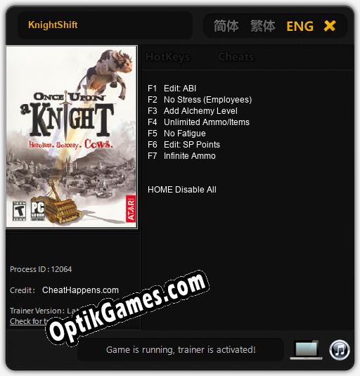 KnightShift: TRAINER AND CHEATS (V1.0.51)