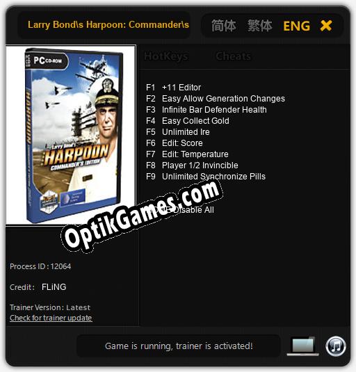 Larry Bonds Harpoon: Commanders Edition: TRAINER AND CHEATS (V1.0.57)