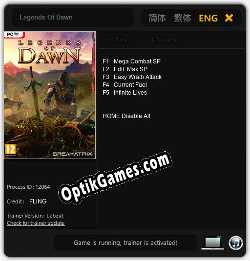 Legends Of Dawn: TRAINER AND CHEATS (V1.0.83)