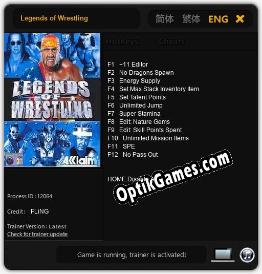 Legends of Wrestling: TRAINER AND CHEATS (V1.0.44)