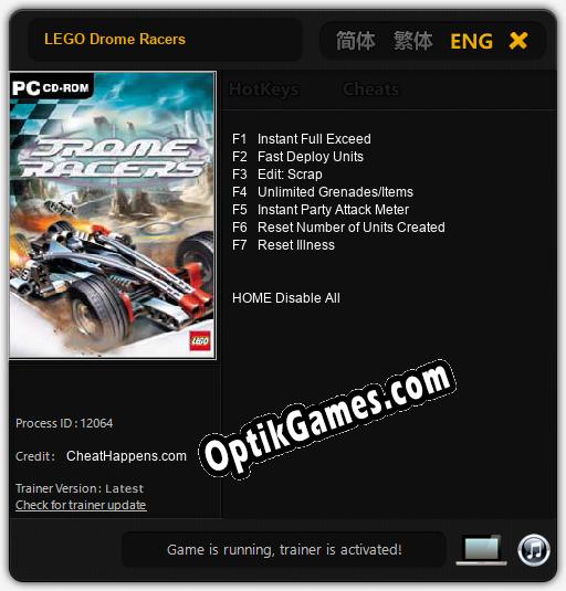 LEGO Drome Racers: Trainer +7 [v1.7]
