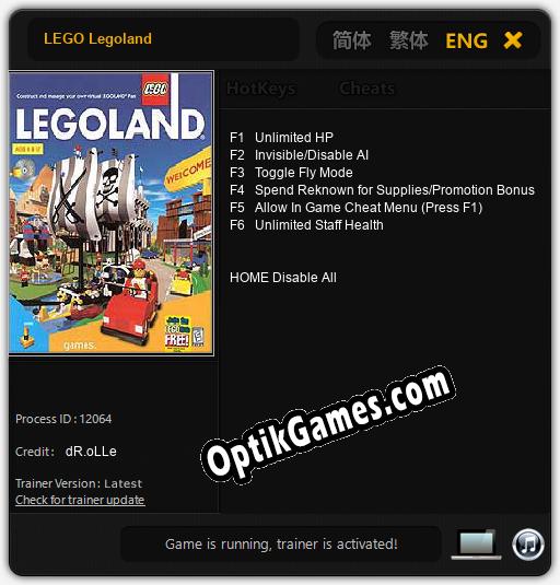 LEGO Legoland: Cheats, Trainer +6 [dR.oLLe]