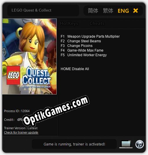 Trainer for LEGO Quest & Collect [v1.0.8]