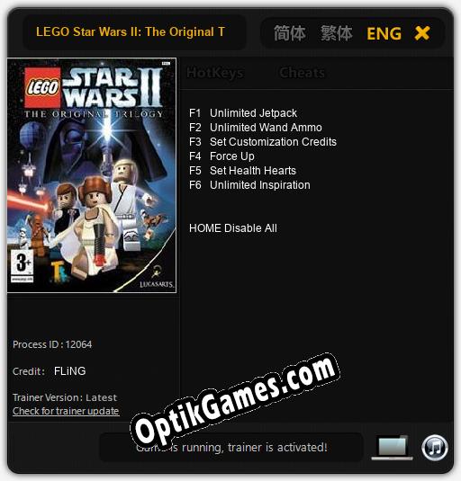 LEGO Star Wars II: The Original Trilogy: Trainer +6 [v1.8]