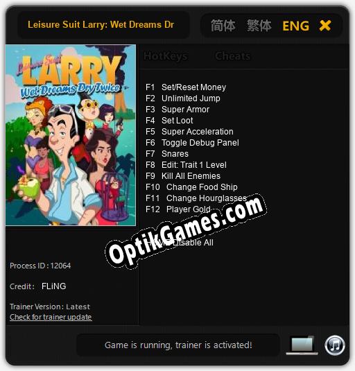 Leisure Suit Larry: Wet Dreams Dry Twice: Cheats, Trainer +12 [FLiNG]