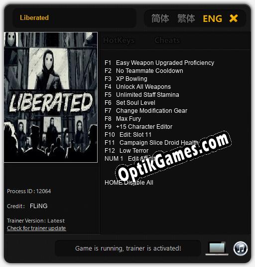 Liberated: Trainer +13 [v1.3]