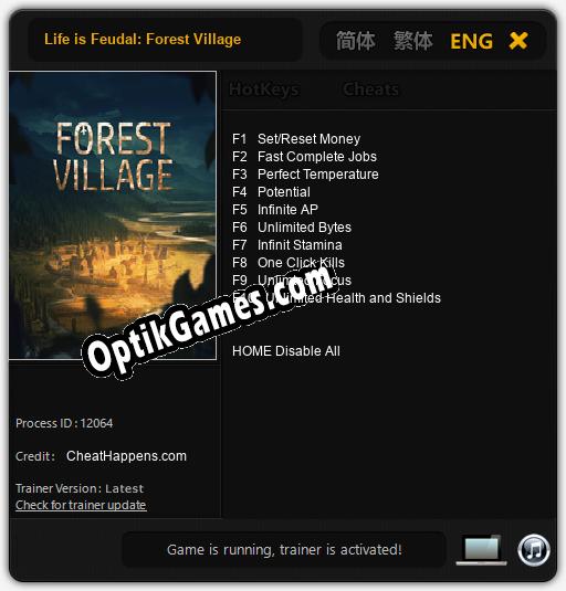 Trainer for Life is Feudal: Forest Village [v1.0.3]