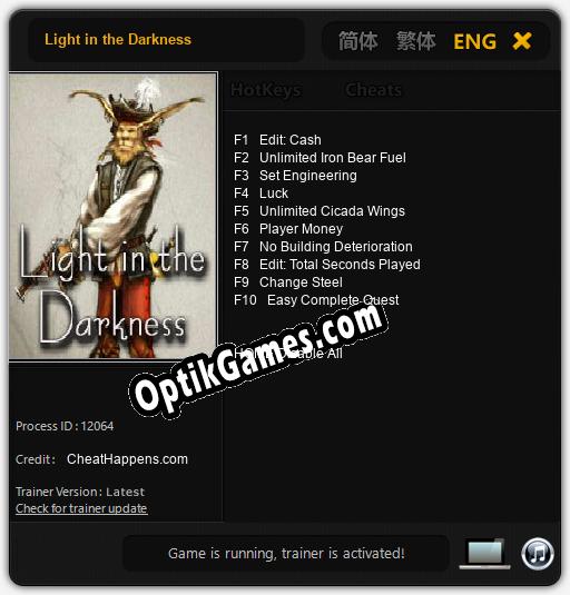Light in the Darkness: Cheats, Trainer +10 [CheatHappens.com]