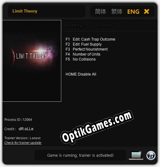 Limit Theory: TRAINER AND CHEATS (V1.0.68)