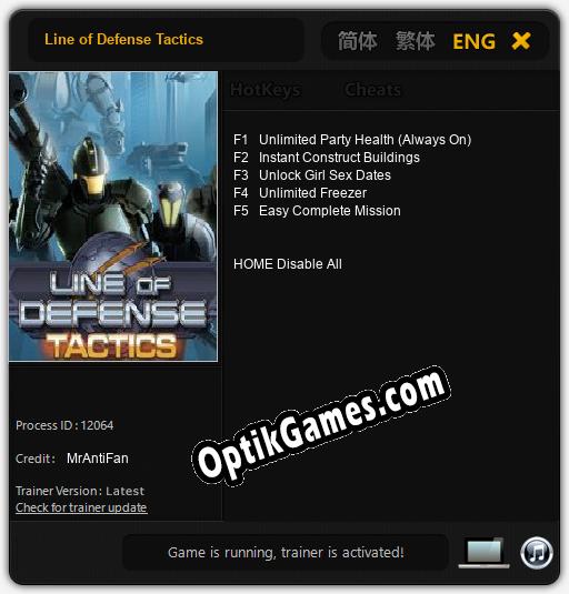 Line of Defense Tactics: TRAINER AND CHEATS (V1.0.65)