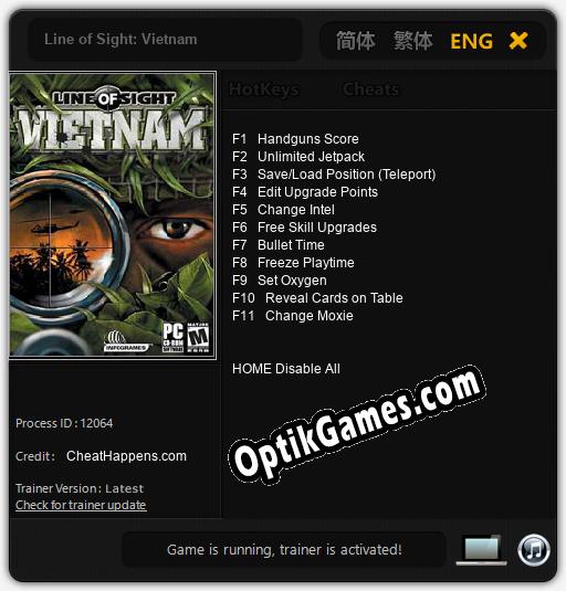 Line of Sight: Vietnam: Trainer +11 [v1.6]