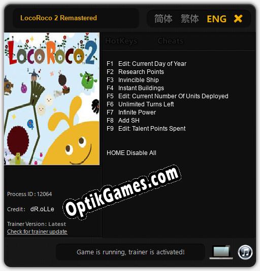 LocoRoco 2 Remastered: Cheats, Trainer +9 [dR.oLLe]