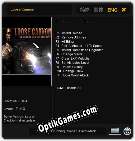 Loose Cannon: Cheats, Trainer +11 [FLiNG]