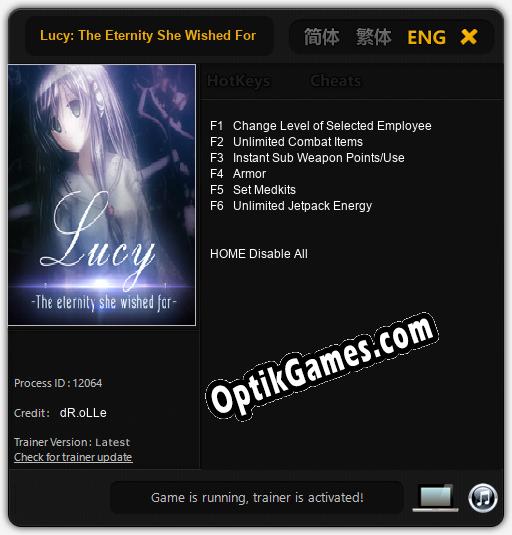 Trainer for Lucy: The Eternity She Wished For [v1.0.2]