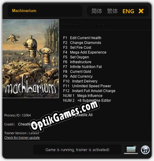 Machinarium: TRAINER AND CHEATS (V1.0.32)