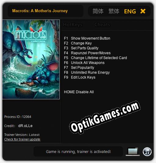 Macrotis: A Mothers Journey: TRAINER AND CHEATS (V1.0.59)