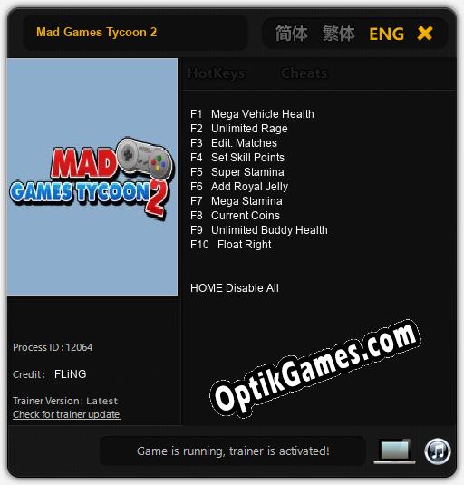 Mad Games Tycoon 2: TRAINER AND CHEATS (V1.0.75)