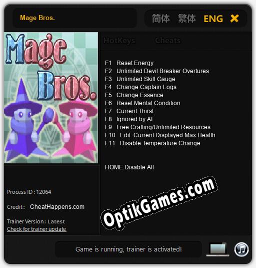 Mage Bros.: TRAINER AND CHEATS (V1.0.93)