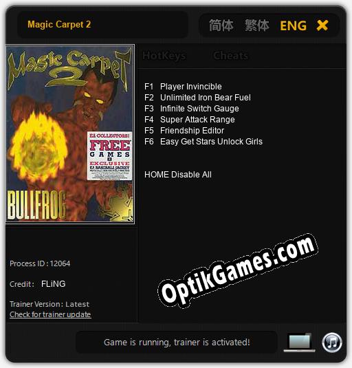 Trainer for Magic Carpet 2 [v1.0.4]